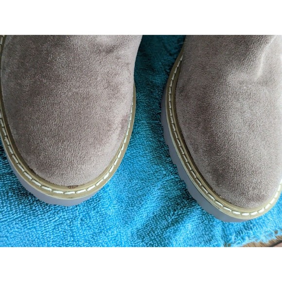 NWOT Hey Girl Pull On Tan Faux Suede Boots Sz 11 - Picture 6 of 8